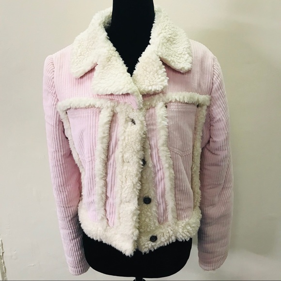 bebe Jackets & Blazers - Rare BeBe Sherpa Lined Corduroy Jacket